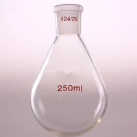 250ml 2429 high quality flask eggplant shape lab evaporating distillation glass high borosilicate laboratory supplies