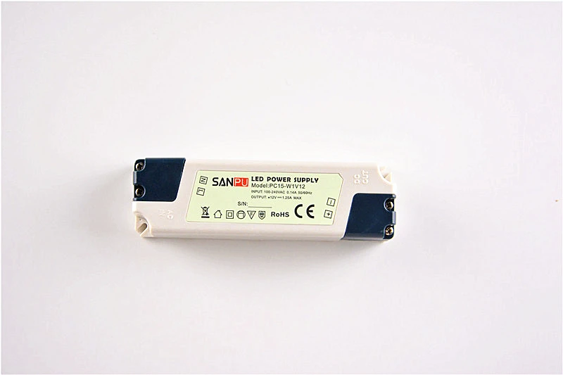 Высокое качество SANPU мини Размеры Пластик освещение Трансформатор 12V 24V 15 Вт, 35 Вт, 60W Светодиодный драйвер для Светодиодные ленты CCTV Камера Питание