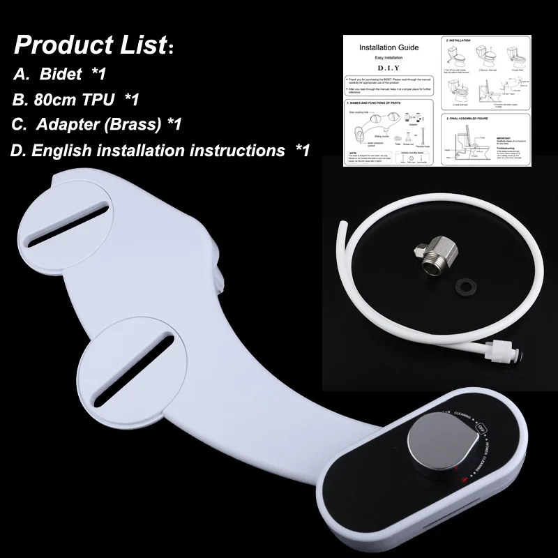 Задник без электричества биде самоочищающийся сопло-свежее водное Биде