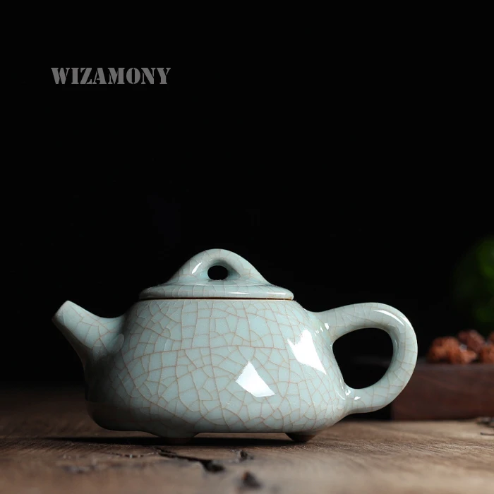 Новинка горячая Распродажа хрустящая глазурь Ge Kiln Longquan Celadon Zisha Ceramics чайник из