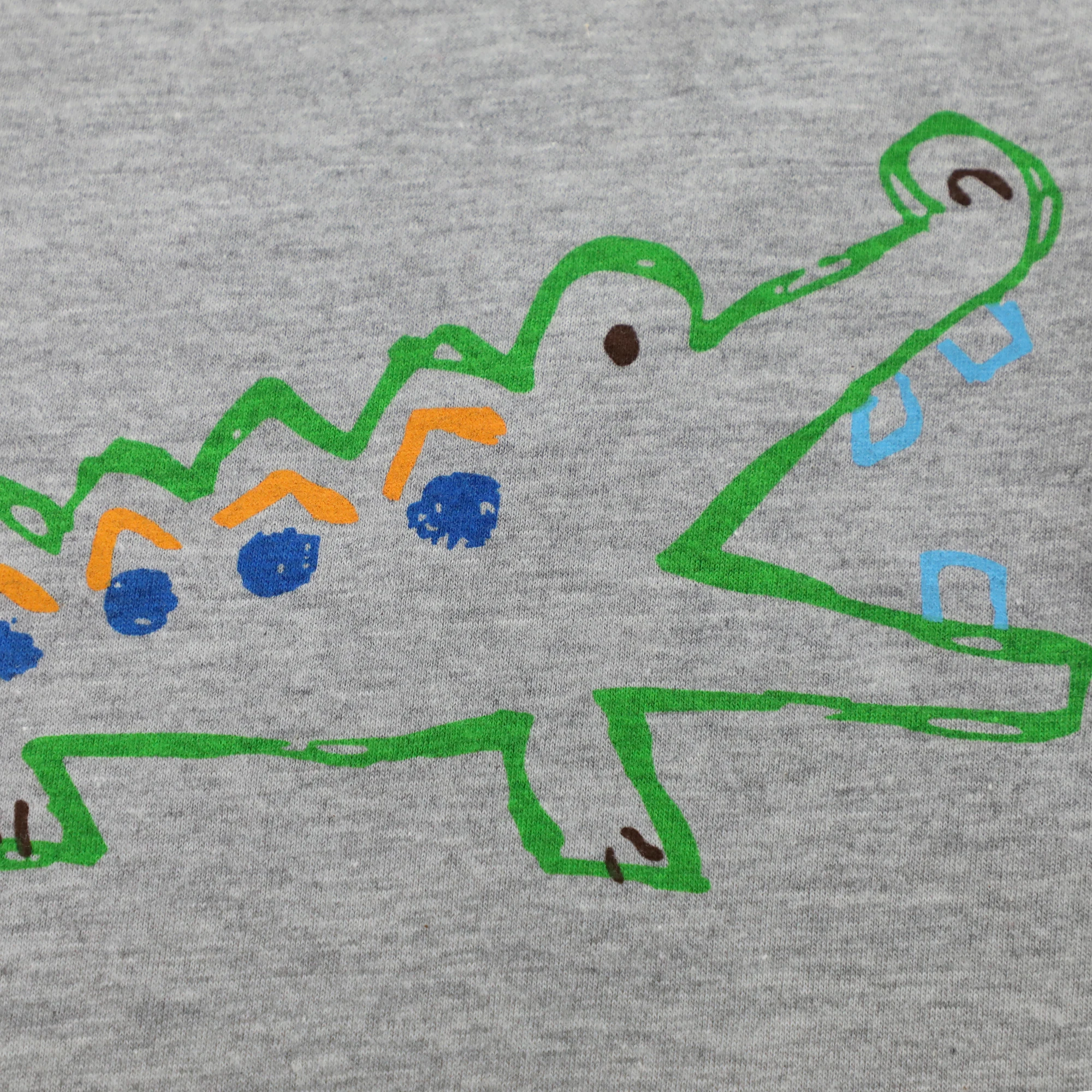 Футболки с принтом аллигатора для мальчиков 1 8 лет 100 хлопок|Тройники| |