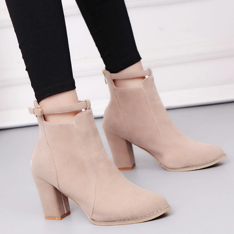 HIBISMIX/женские ботинки на высоком каблуке женские демисезонные ботильоны с