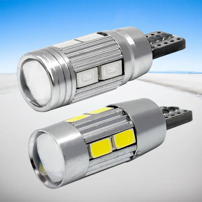 100 шт. W5W CANBUS 10 SMD 5630 Светодиодный светильник 501 WY5W 194 ошибок 10SMD 5730 светодиодный