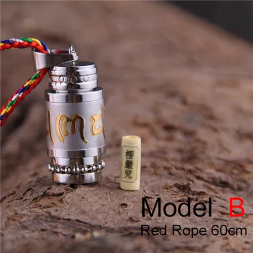 big silver rope ZORCVENS Золото Серебро Цвет Ом Мани Падме Hum подвеска-Спиннер ожерелье для женщин буддизм стиль Молитвенное Колесо из нержавеющей стали для мужчин - Окраска металла: big silver rope