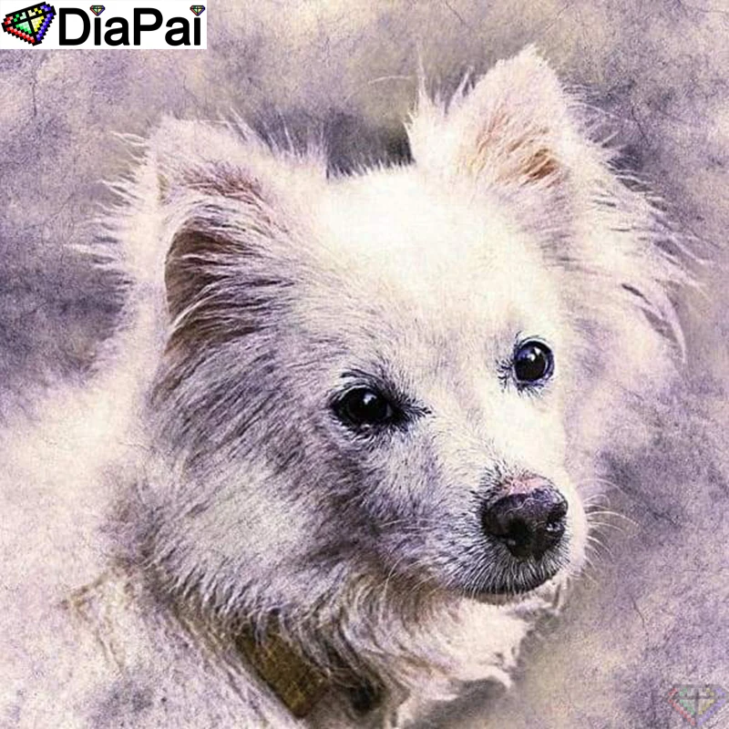 

DiaPai Diamond Painting 5D DIY 100% Full Square/Round Drill "Animal dog" Diamond Embroidery Cross Stitch 3D Decor A24385