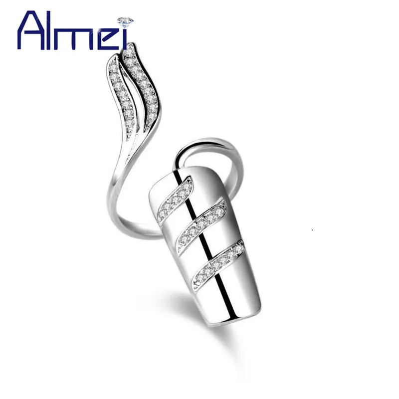Женские кольца для ногтей Almei 5% в стиле панк 2017 изменяемое кольцо золотого цвета с