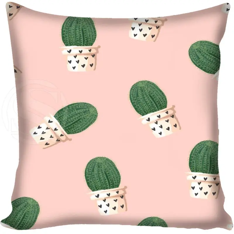 Pillowcase Изготовленный на заказ Наволочка с изображением кактусов площади молнии дома декоративная наволочка с двух сторон Печатный 35X 35, 40 X40 размером 45*45, 60X60 - Цвет: Pillowcase