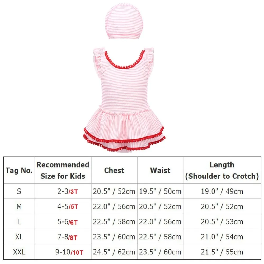 Комплект из 2 предметов милая детская одежда для плавания девочек Цельный