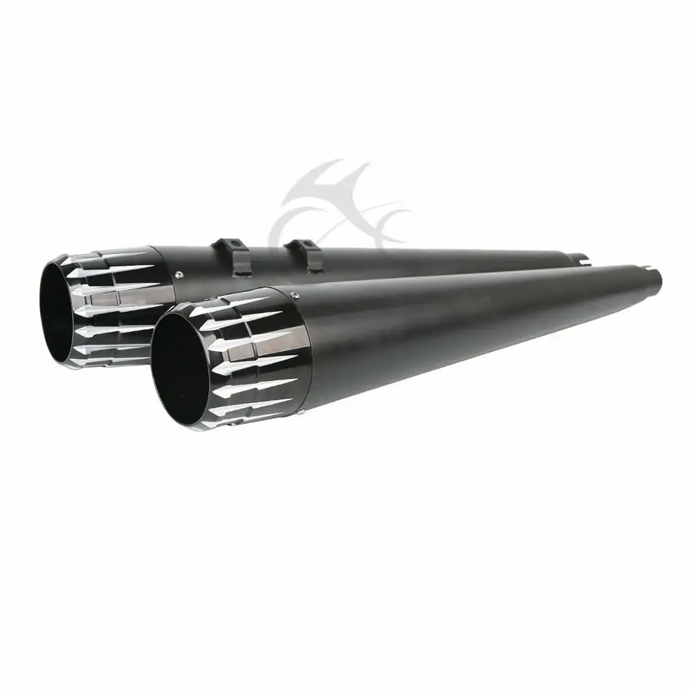 Черные 4 мегафоновые выхлопные глушители трубы для Harley Electra Street Glide Road King 1995