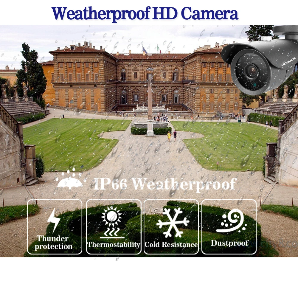 HCVAHDN 4-канальный AHD DVR NVR система Комплект 4CH безопасности с Sony CCD Bullet 4 шт. 1200TVL CCTV HD