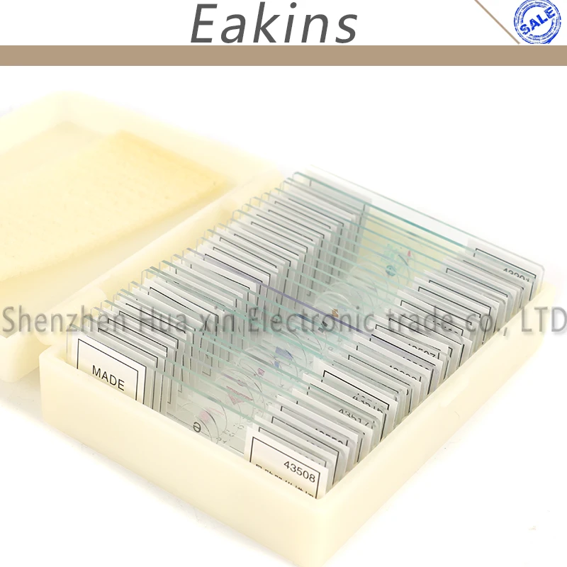 25/11/50pcs/set Different Kinds Prepared Microscope Glass Slides For Student Biological Science Education Studying | Инструменты