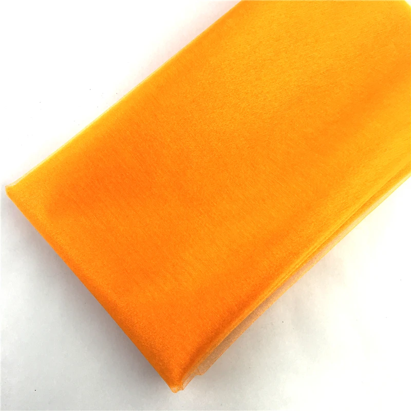 orange 5 м 10 м прозрачная органза тюль рулонная ткань для дня рождения, свадьбы, вечеринки, украшения для детского душа, органза, пояс для стула, ширина 48 см - Цвет: orange