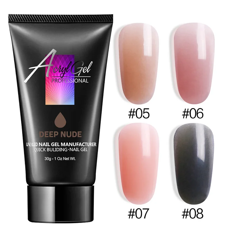 4pcs a set(2) Небесно-Голубой Красота УФ конструирующий гель для Неил арта украшения для кончиков ногтей с украшением в виде кристаллов простираются УФ Гель-лак для ногтей, био-Гели Soak Off увеличение удлинитель для головок с украшением в виде кристаллов УФ Гель-лак для ногтей, гель для наращивания - Цвет: 4pcs a set(2)