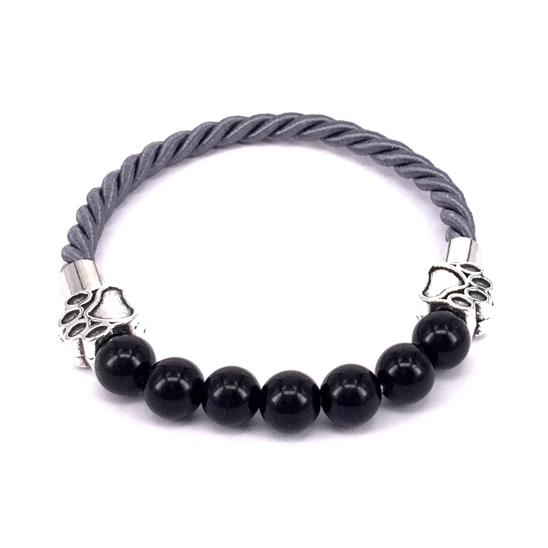 Индивидуальный заказ Размеры 6 Цвет веревки Браслеты обсидиана бисер браслет