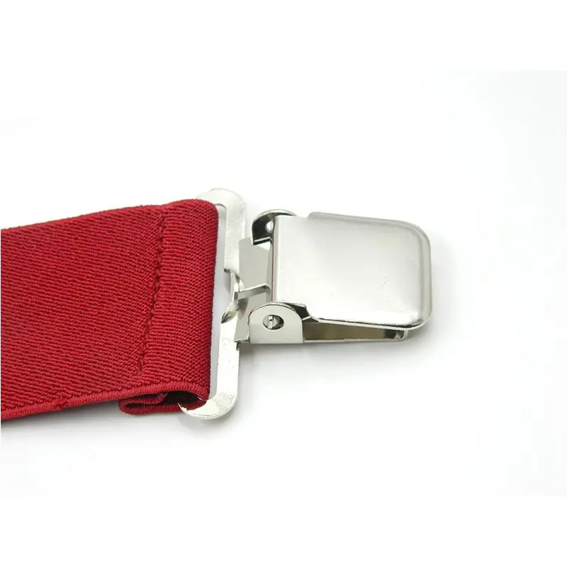 AEbone Pant Leather Suspenders For Men Red Plain Suspensorio Masculino Plus Button Braces For Adult Tirantes Hombre 5CM Sus16 images - 6