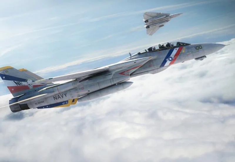 1/100 масштаб США пламя круиз боец шоу американская военно морская армия F14 самолет