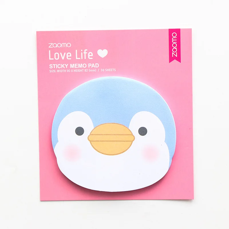 

30 Sheets Kawaii Lovely Penguin Memo Pads Plan Message Writing Sticky Notes Marker Stick Label School Office Supply