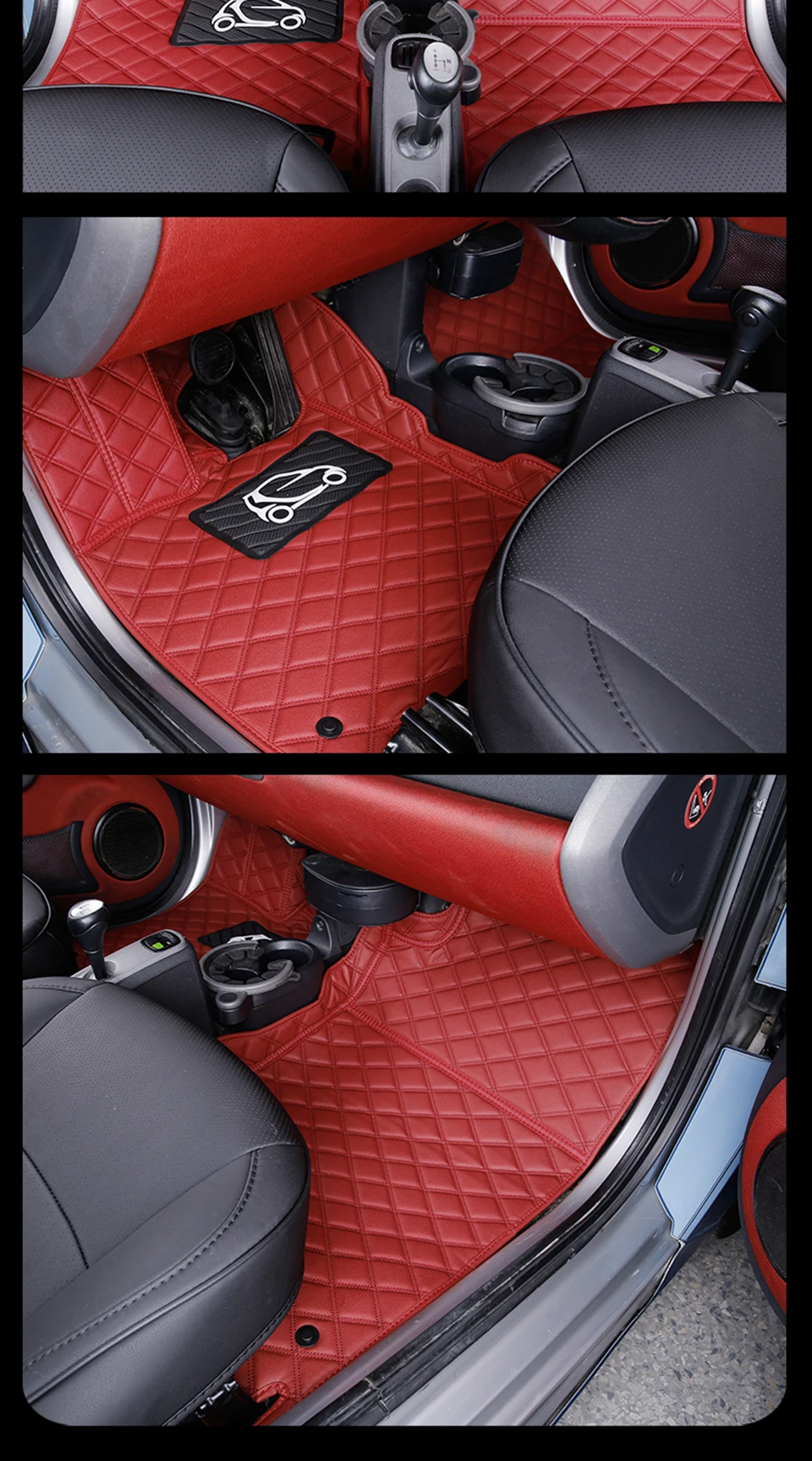 Автомобильный кожаный коврик для автомобиля Mercedes-Benz Smart fortwo forfour, четыре сезона, автомобильные водонепроницаемые коврики, автомобильные аксессуары