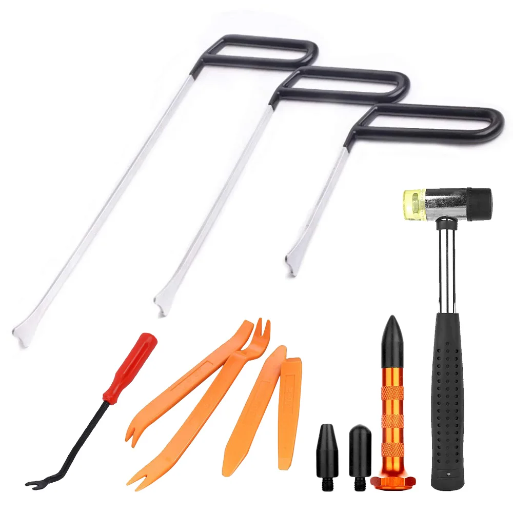 

FURUIX Tool Kit for Car Dent Paintless Repair Kit with Rod Hooks Hammer Tap Down Tools to Remove Dent Household Tool Set