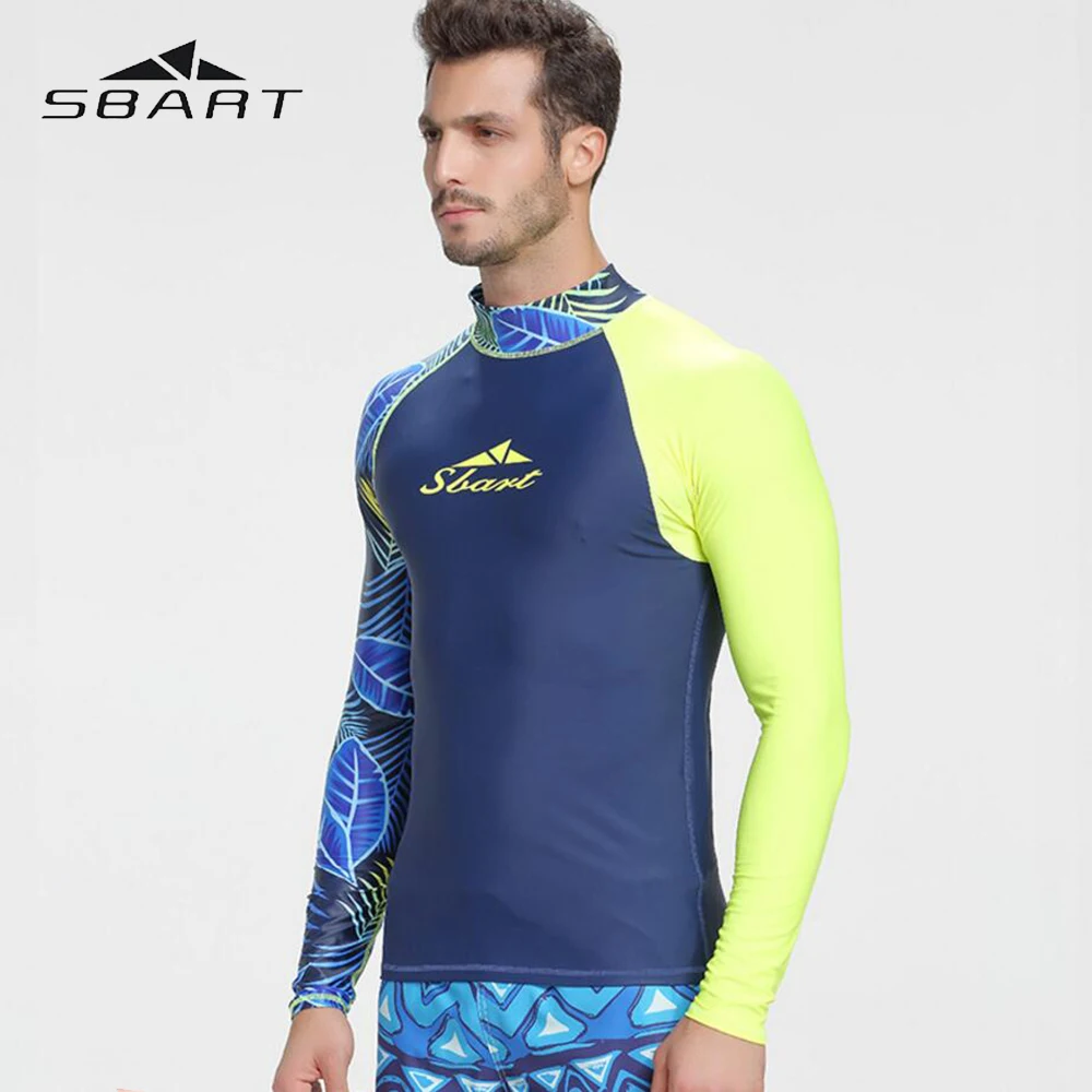 SBART Рашгард подводные костюмы для серфинга с длинным рукавом быстросохнущая
