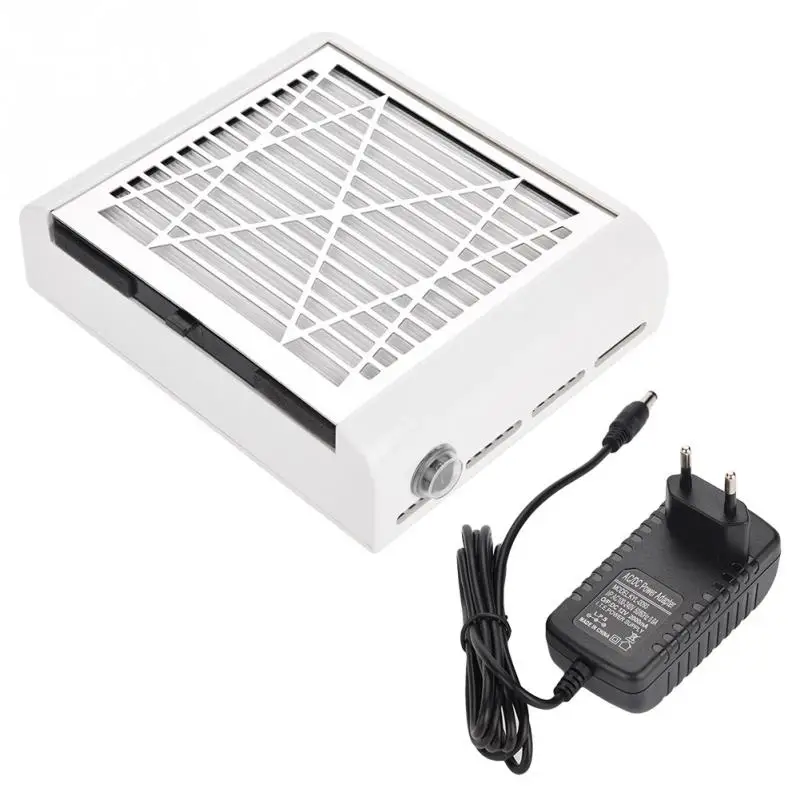 Мощный вентилятор для маникюра 40 Вт аппарат всасывания пыли салона Вакуумный