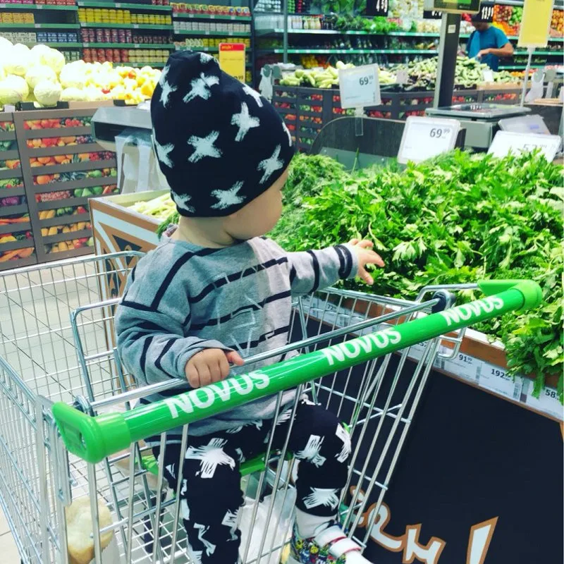 Детская Хлопковая вязаная шапка с принтом детская на осень и зиму детские шапки