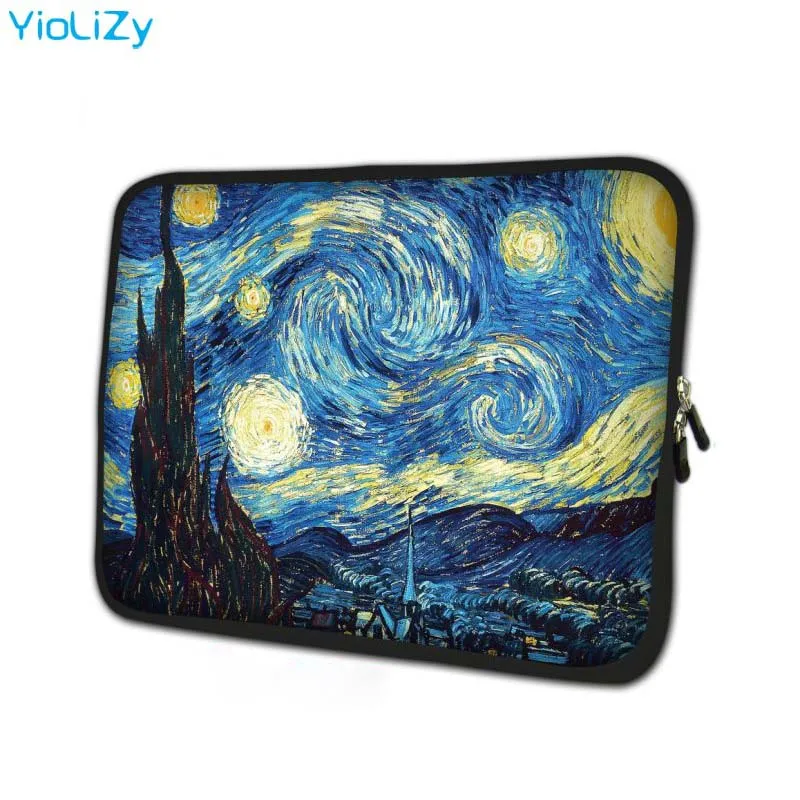 

Van Gogh 7 9.7 12 13.3 14.1 15.6 17 inch Laptop tablet Bag Neoprene Notebook sleeve computer cover protective case pouchNS-24818