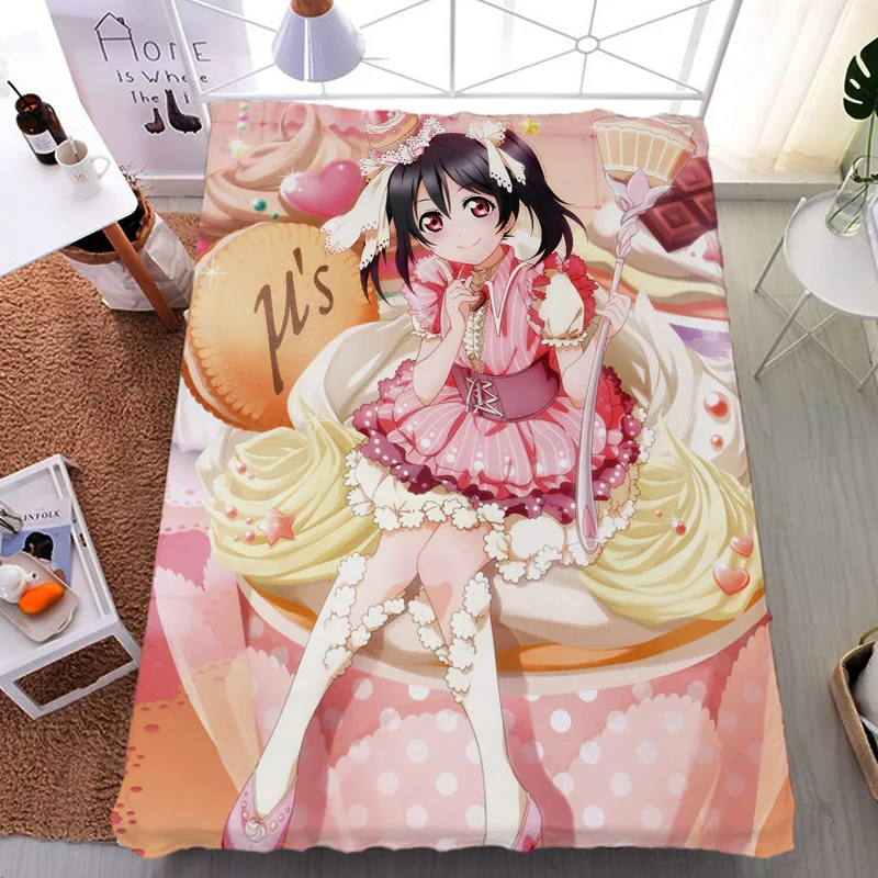 11 Августа обновление аниме Лав Лив! Minami Kotori& Уми Сонода& Маки нисикино кровать лист молоко и одеяло летнее одеяло 150x200 см - Цвет: 11