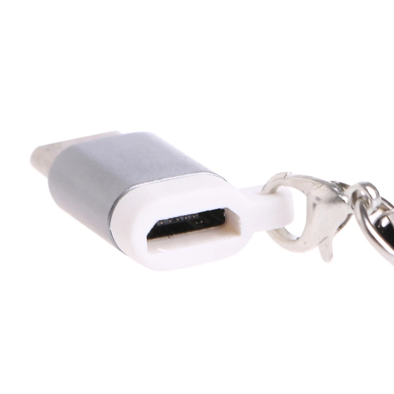 Адаптер Micro USB Type-C OTG для синхронизации данных и зарядки с брелоком шнур |