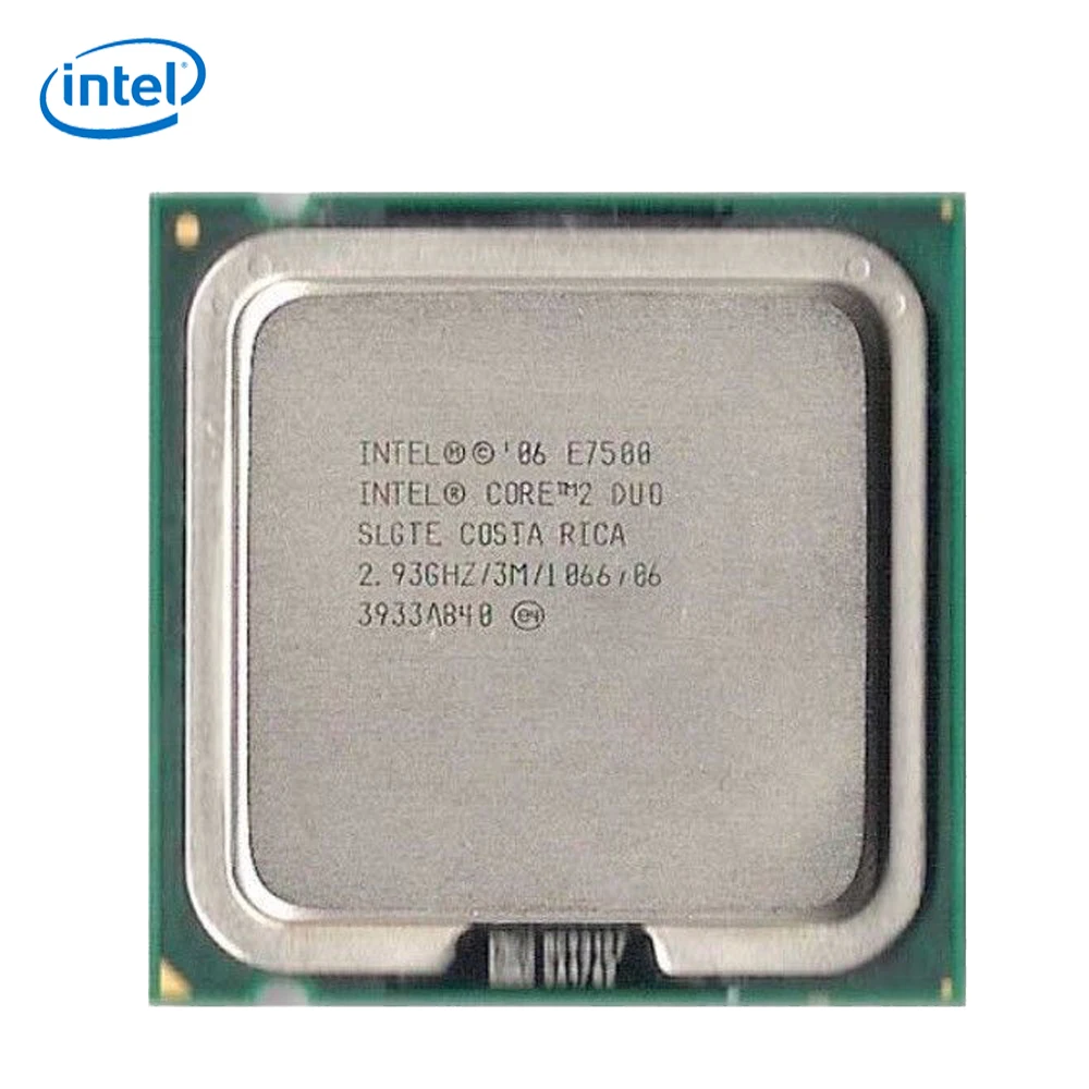Intel Core 2 Duo E7500 настольный процессор двухъядерный 93 ГГц 3 Мб кэш-памяти FSB 1066 МГц LGA 775
