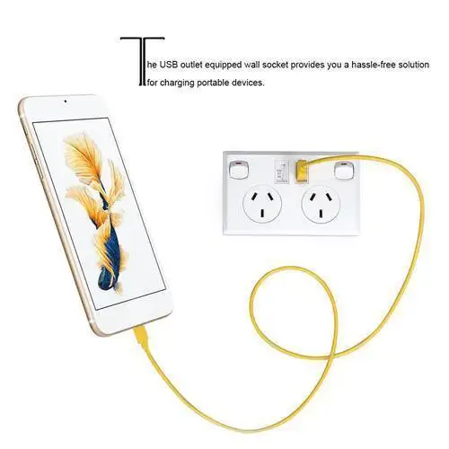 Двойной USB 2 Переключатель электрическая настенная розетка австралийская