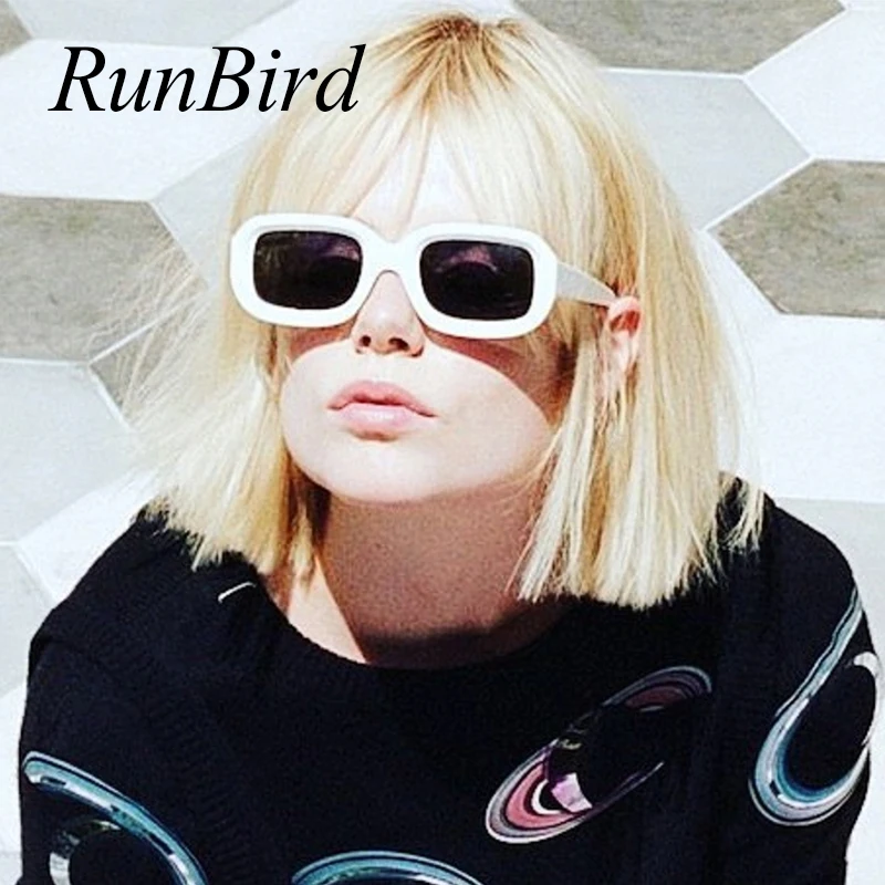 RunBird новые модные Квадратные Солнцезащитные очки женские роскошные брендовые