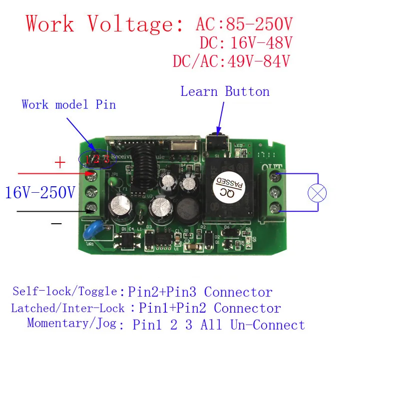 Sleeplion Семья 4 способа RF Беспроводной Управление светильник переключатель 110V 220V 85