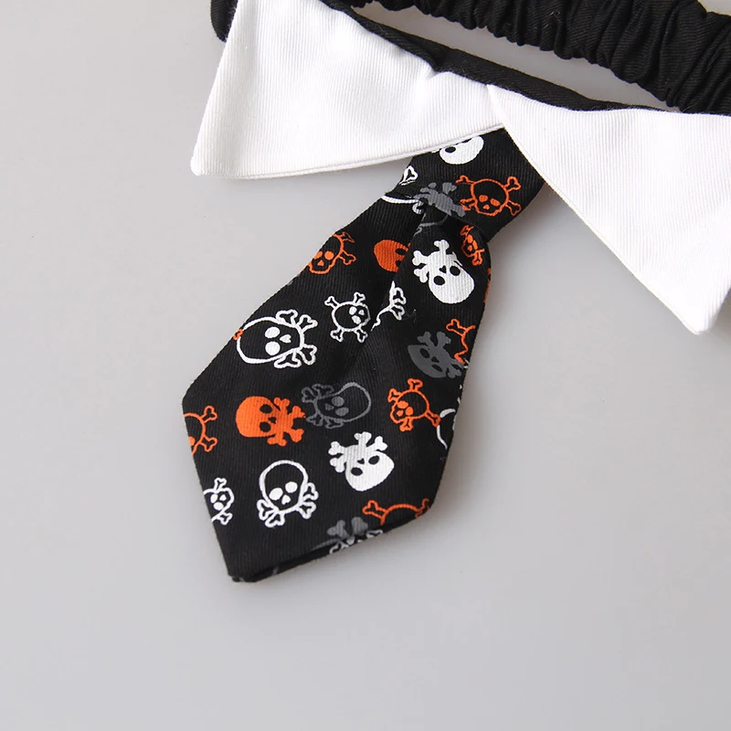 1PC Adjustable Funny Black Ghost Skeleton Print Dog Puppy Cat Pet Collar Tie Halloween Party Decoration Cosplay Necktie Gift | Дом и сад