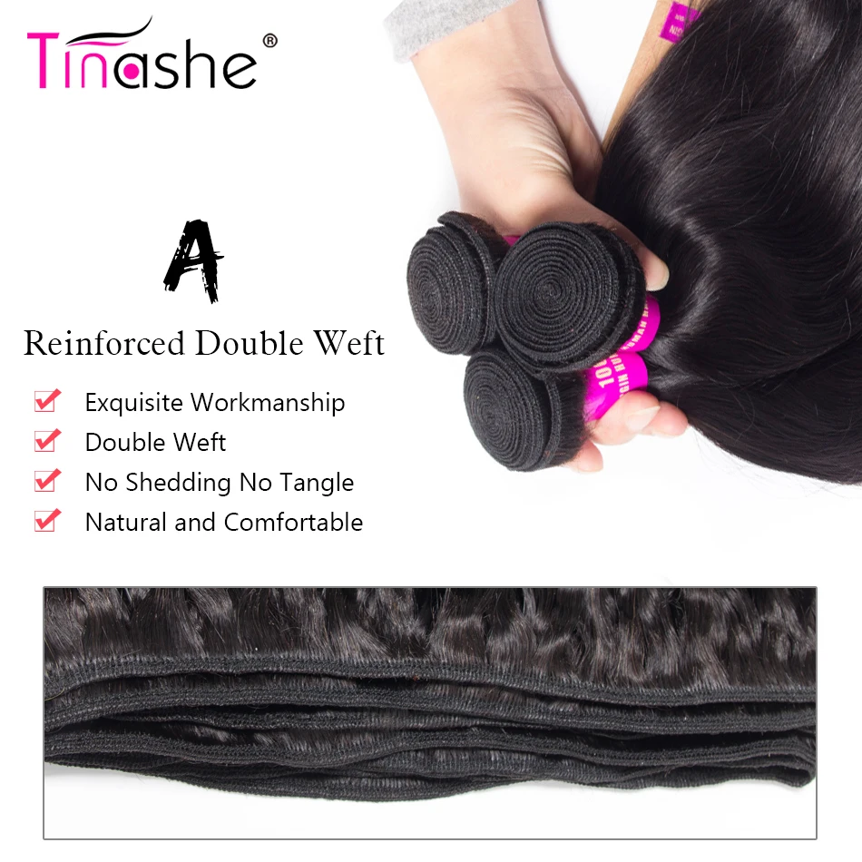 Tinashe волосы бразильские плетение пучки Дело Remy человеческие 10 28 дюймов