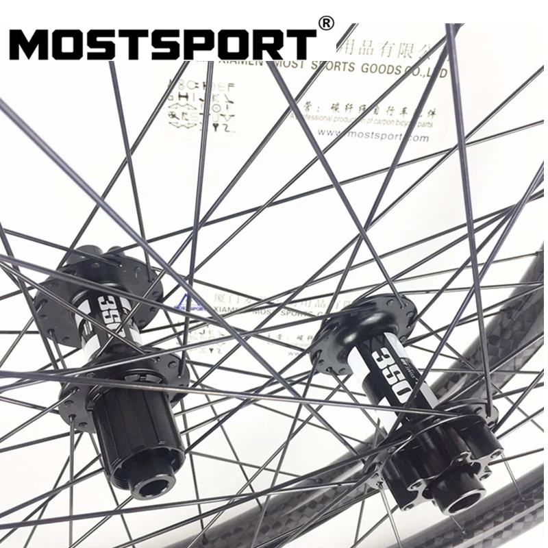 MOSTSPORT 27.5er/650B Asymmetric MTB Tubeless Carbon Wheels DT SWISS 350 Hubs Thru Axle 110*15/148*12 Boost | Спорт и развлечения