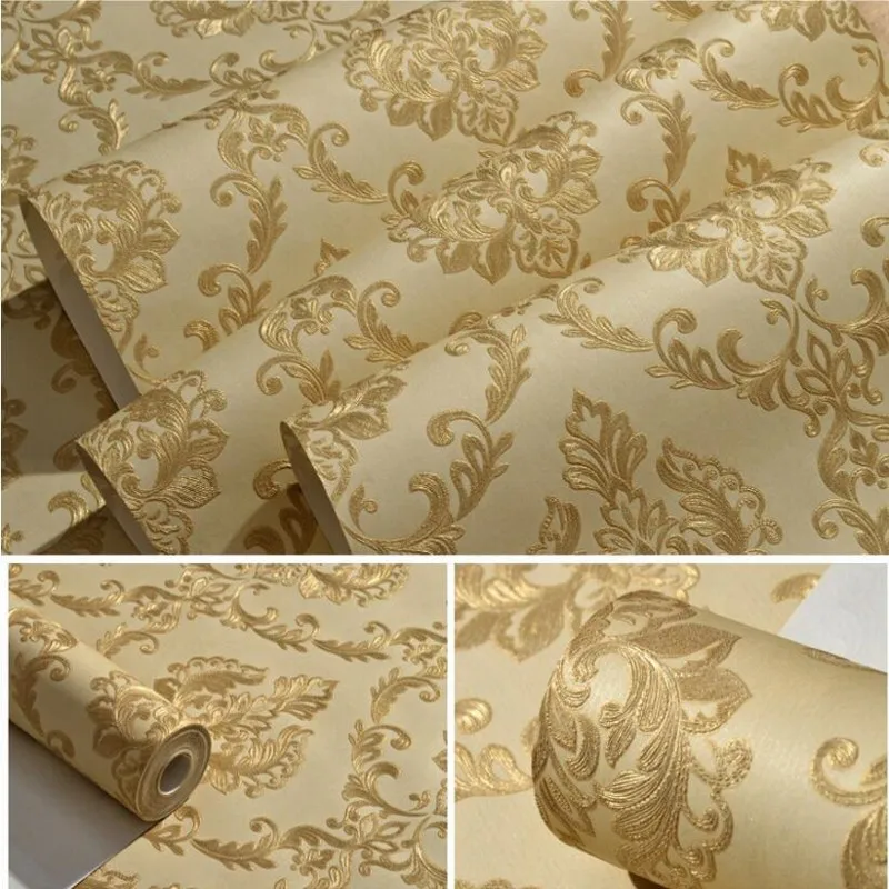 beibehang 3d non-woven three-dimensional wallpapers bedroom living room TV background wallpaper simple European style | Обустройство