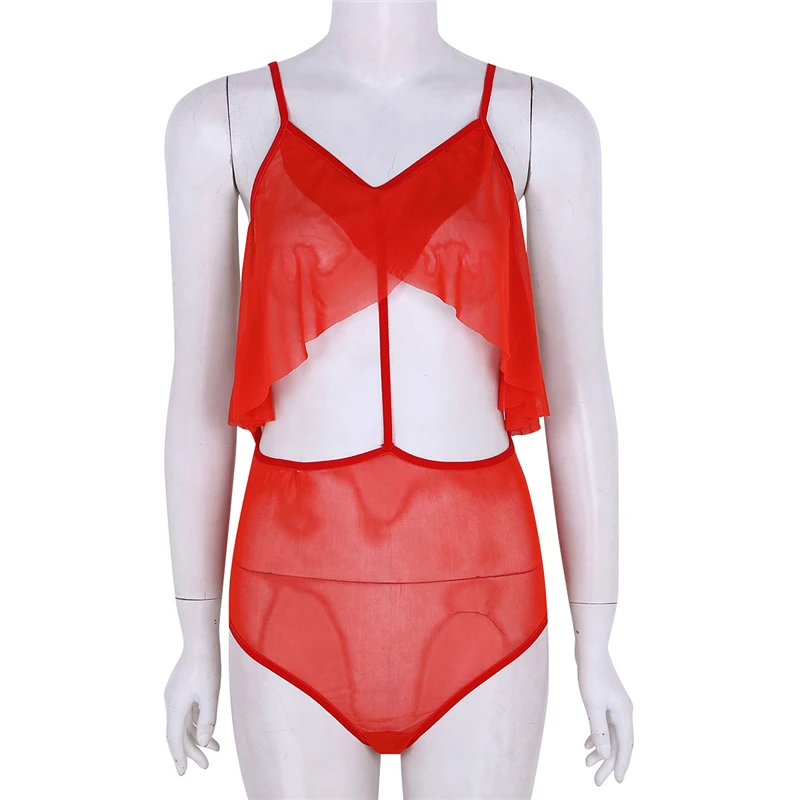 Для женщин пикантные нижнее белье, комбинация сетки See Through Sheer выдалбливают бюст и спинки эротический купальник боди комбинезон ночное белье