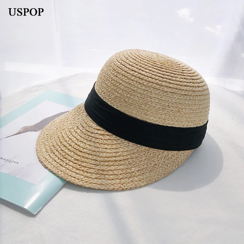 Шляпа USPOP женская из рафии Соломенная Панама от солнца в повседневном стиле с