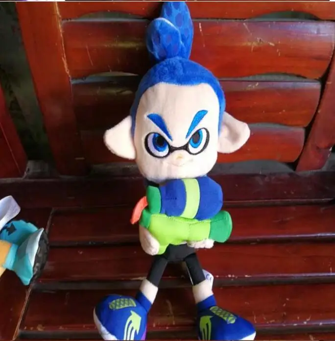 Маленький Бадди Splatoon 2 мужской мальчик синий Inkling 1" Мягкие плюшевые Аутентичные