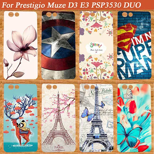 Высококачественный мягкий ТПУ чехол для Prestigio Muze D3 PSP3530 DUO 5 3 дюймов с рисунком