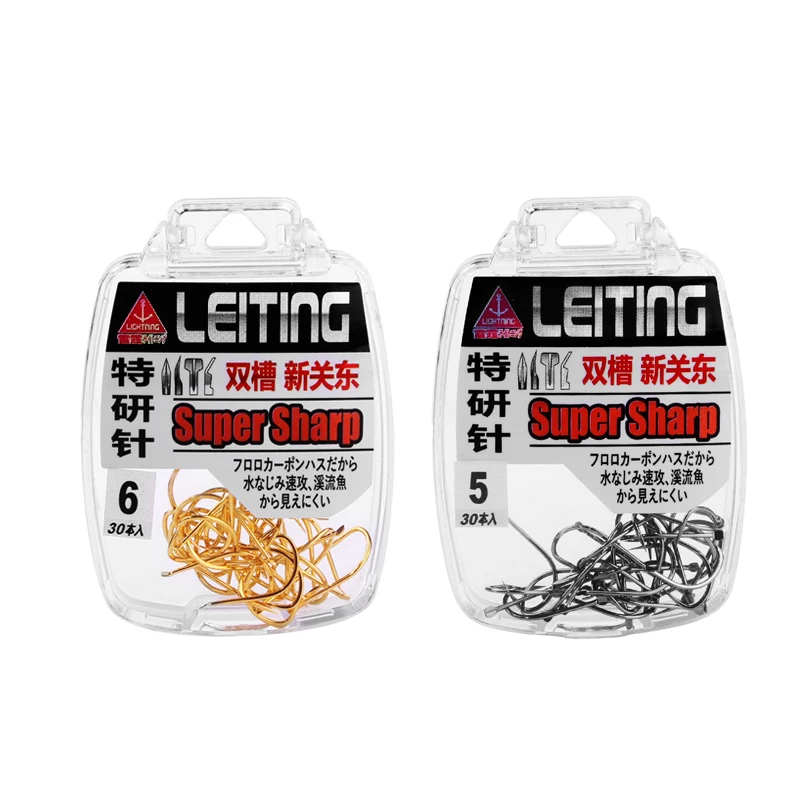 30 шт. высокоуглеродистой Сталь Карп дешевые рыболовный крючок Barbless морской