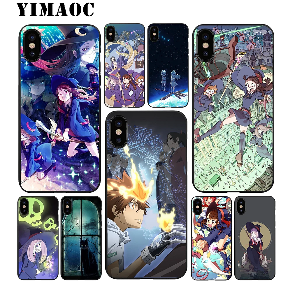 YIMAOC Little Witch аниме Мягкий ТПУ Черный силиконовый чехол для iPhone X или 10 8 7 6 6S Plus 5 5S SE Xr
