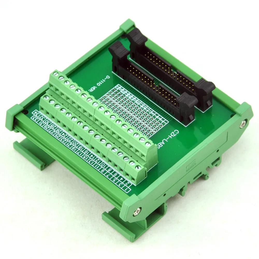DIN рейка крепление IDC-34 2x17pins 2 0 мм двойной разъем для мужчин Интерфейс модуль. |