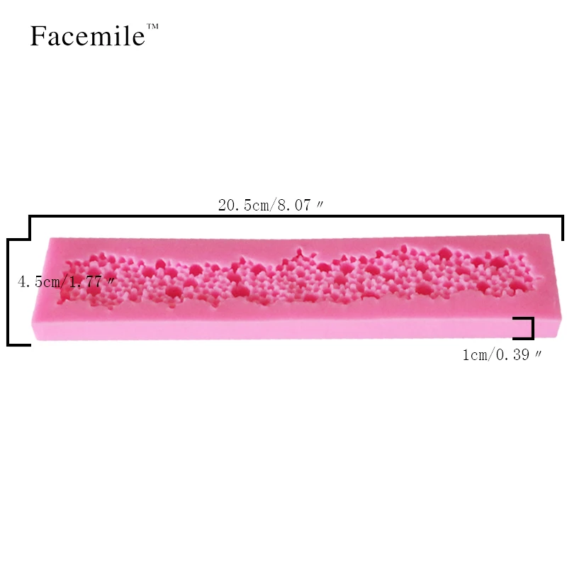 Facemile 20 5*4 5 см зеркальная жемчужная 3D силиконовая форма для помадки инструменты