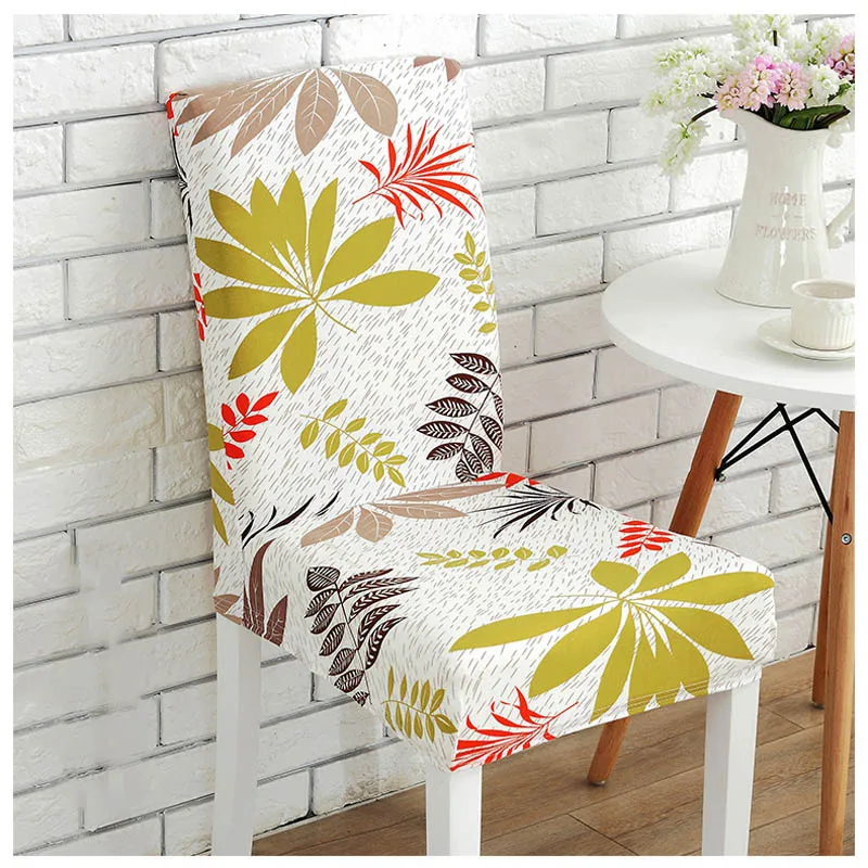 Monily яркий цвет современный чехол для стула цветочный принт растения спандекс