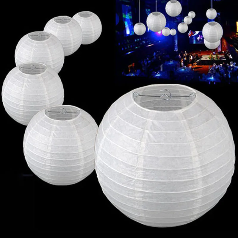 Белые круглые бумажные шаровые фонари 10 шт. 14 дюймов 35 см|lantern lamp|lantern whitepaper lanterns