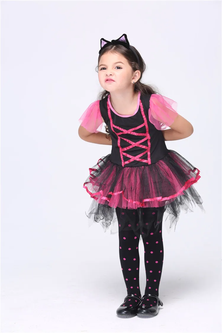 Популярное милое причудливое платье в виде кошки на Хэллоуин детвечерние НКА