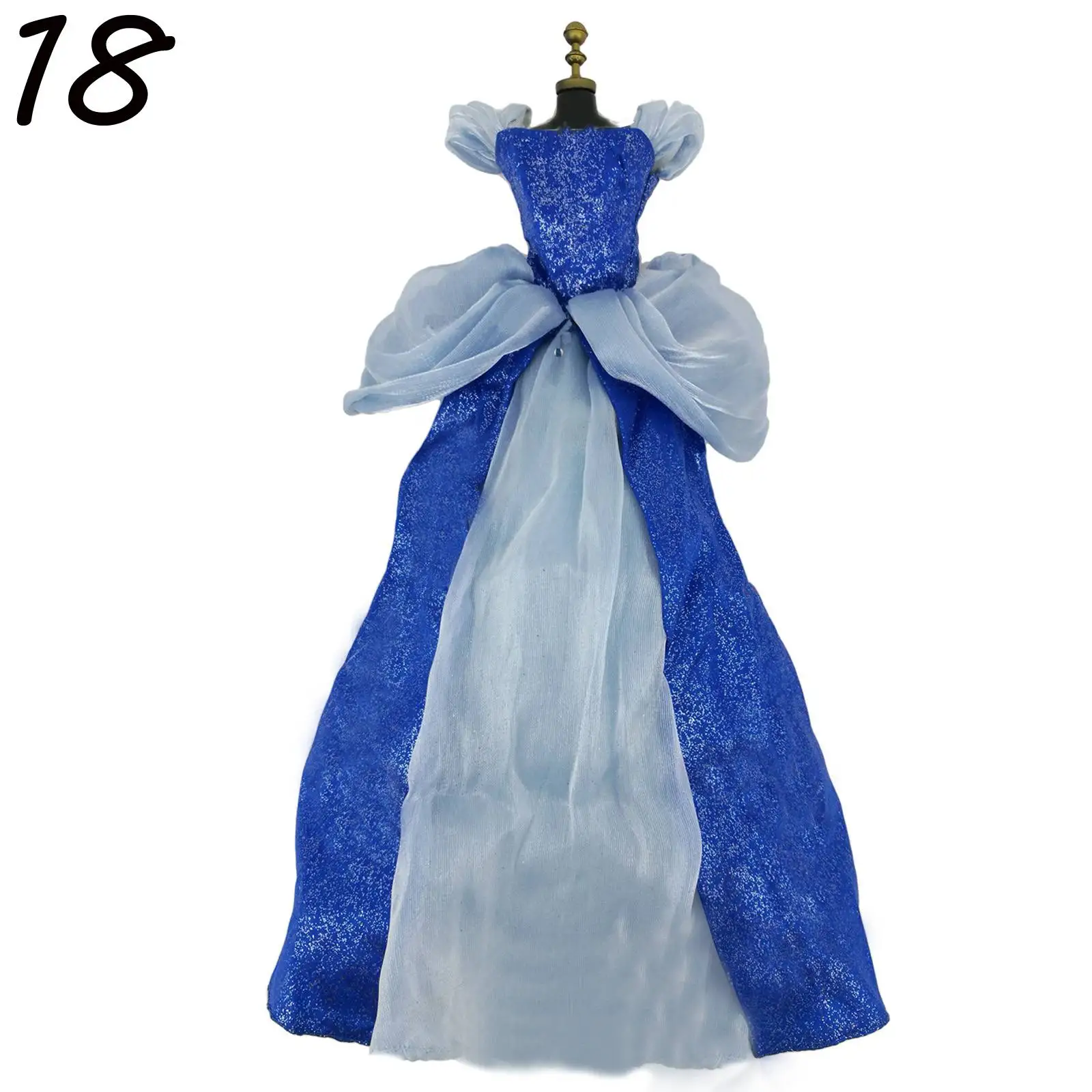 Lot Classic Dress Copy Elsa Bella Princess Party Ball Gown Dancing Fairytale Skirt Doll Accessories Clothes For 17 inch Doll Toy - Цвет: For Cinderella -18