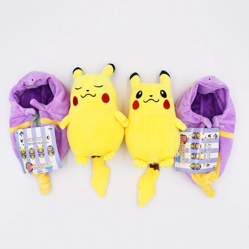 Плюшевый Пикачу игрушки куклы косплей Charizard Ekans Eevee спальный мешок мягкие куклы животных на Рождество подарок